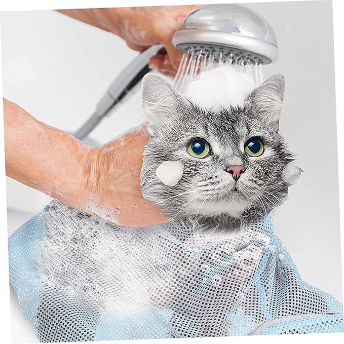 VANZACK Cat Shower Bag Kitten Washing Bag Cat Shower Net Bag Grooming Bag for Grooming Bathing Bag Cat Sling Bag Cat Immobilizing Bag Kitten Bath Bag Cat Bath Bag Pp Beauty Bag Take a Bath