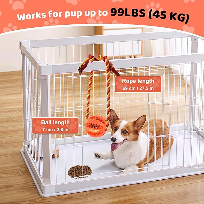 Interactive Dog Toys, Crate Training Aids for Puppies, Reduce Stress Anxiety Peanut Butter Dog Food Treat Dispenser Toys(Orange)