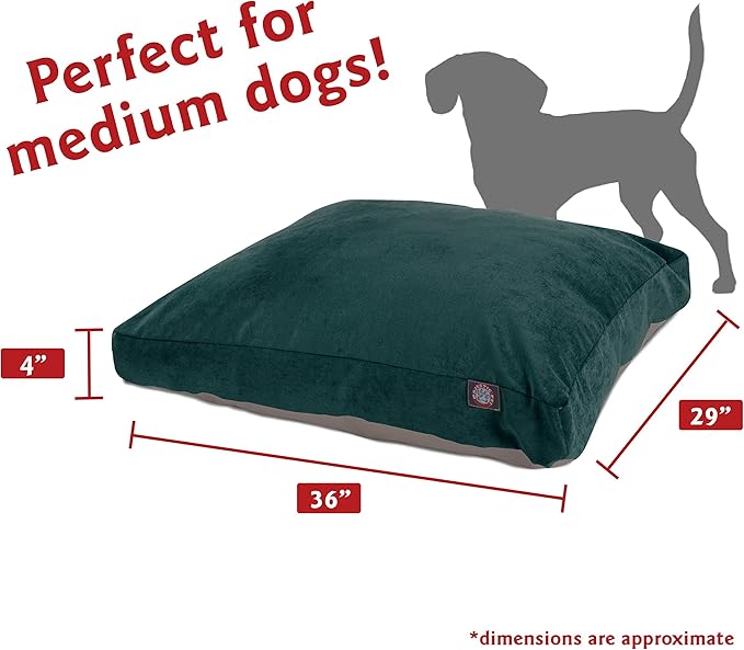 Majestic Pet Villa Rectangle Dog Bed Washable – Non Slip Comfy Pet Bed – Crate Bed with Removable Washable Cover – Kennel Bed for Sleeping, Polyester Fiber, Medium, Marine