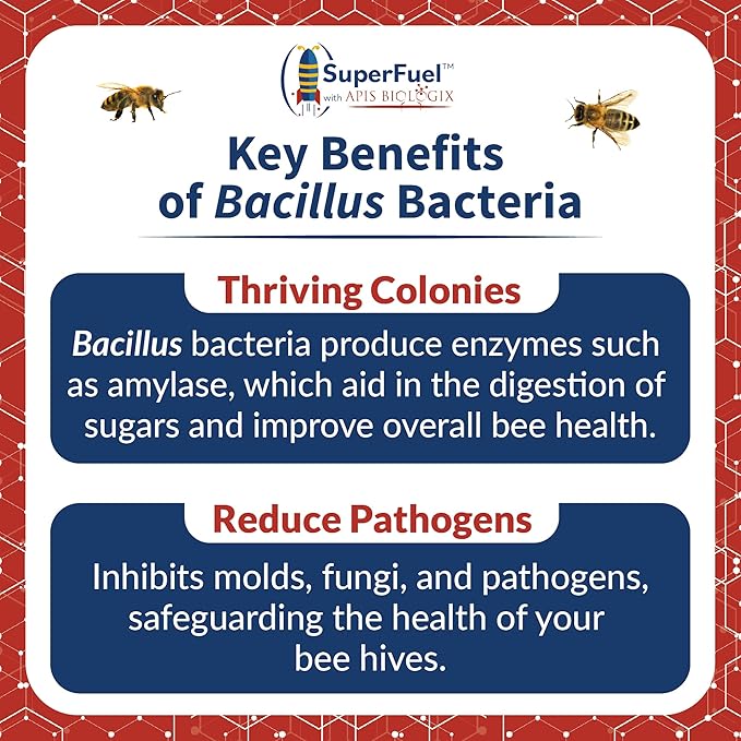 SuperFuel Probiotic Bee Food Patties - Boosts Honeybee Health & Productivity with Natural Nectar - Nutritional Winter Bee Feed for Dearth & Stress Periods - 30 Bars (5.6 lbs)