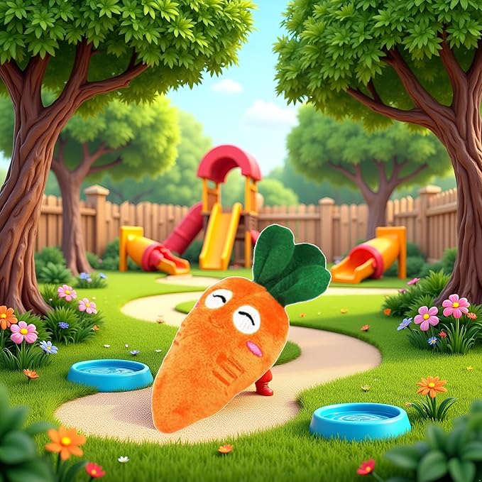 1Pc Orange Soft Puppy Pet Supplies Cute Carrot Plush Chew Squeaker Sound Squeaky Toys for Dog Cat Birthday Xmas Pet Squeak Toy Gifts