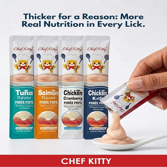 Cat Treats Lickable | Grain-Free Cat Food Toppers| Creamy Puree Squeeze Ups Urinary Tract Health & Kidney Support | 0.5 oz. Each Tube, Chicken with Cranberry Recipe | 10 Tubes