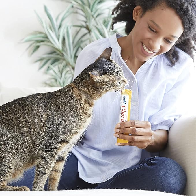 INABA Churu Lickable Purée Natural Cat Treats Tuna & Chicken 3 Flavor Assortment of 12 Tubes