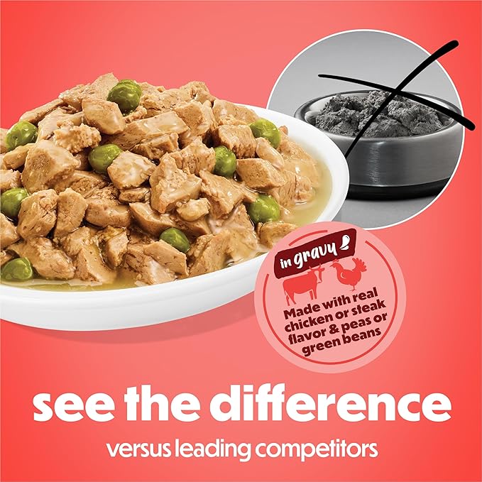 Purina Beneful with Real Chicken or Steak Flavor in Gravy Wet Dog Food Variety Pack - 5.5 oz. (Pack of 12)