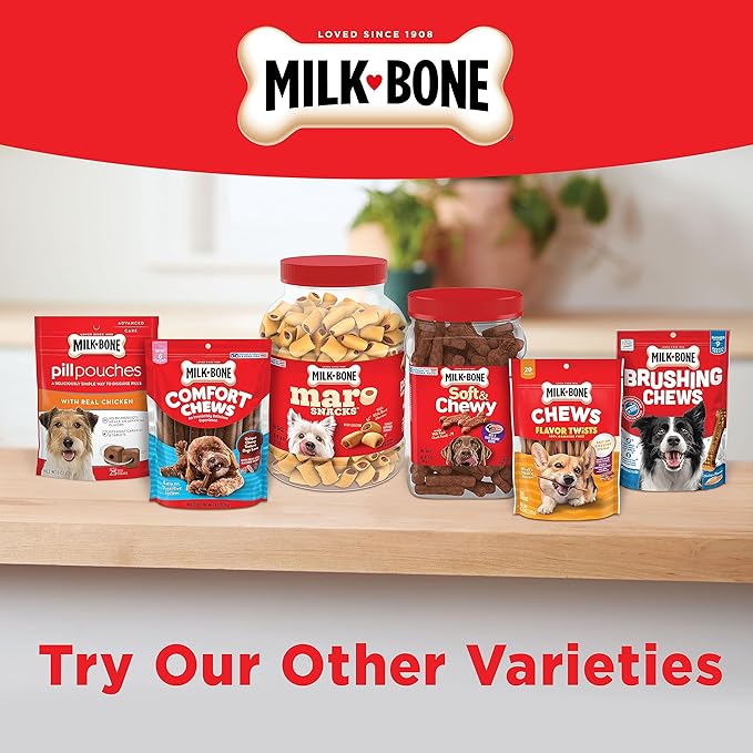Milk-Bone Trail Mix Chewy & Crunchy Dog Treats,Real Beef & Sweet Potato,20 Ounce,(Pack of 4)