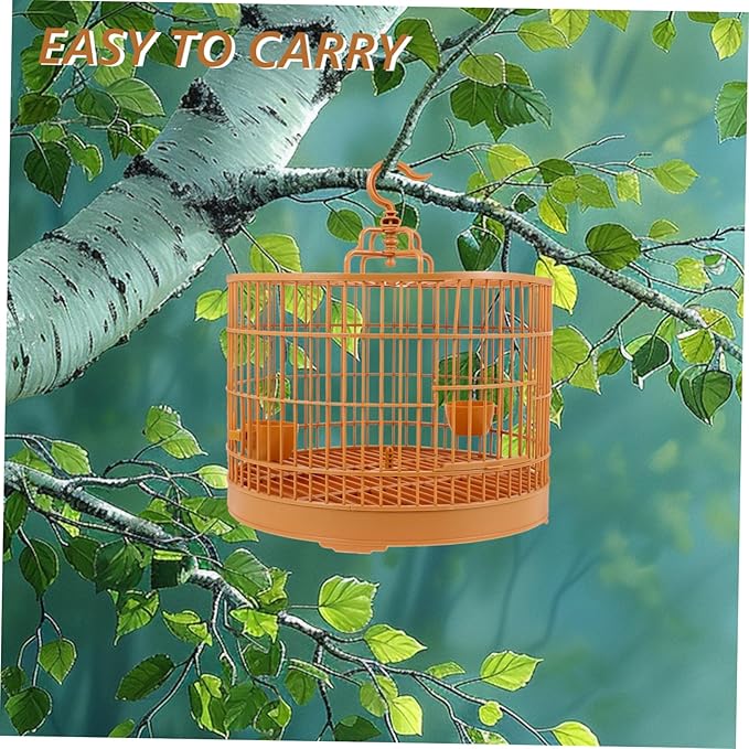 Hanging Bird Cage for Parrots Pets Spacious Design Stylish Aesthetic Safe Closure Multi Functional for Hamsters Birds More
