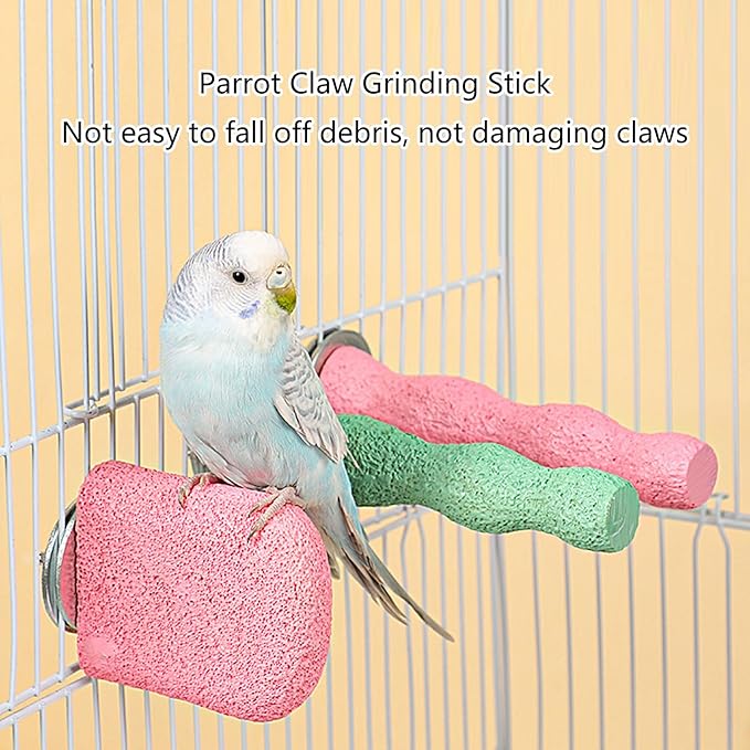 Bird Cage Toy Teeth Mouth Molar Hamster Chew Toy Perch Parrot Budgies Hamster Pet Supplies Bird Cage Accessories