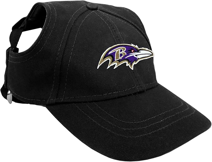 Littlearth NFL Baltimore Ravens Pet Baseball Hat, Team Color, X-Large