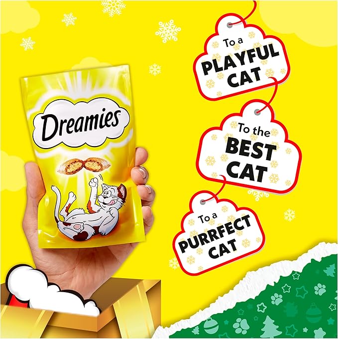 Dreamies Cat Treat Christmas Stocking (One Size) (Yellow)