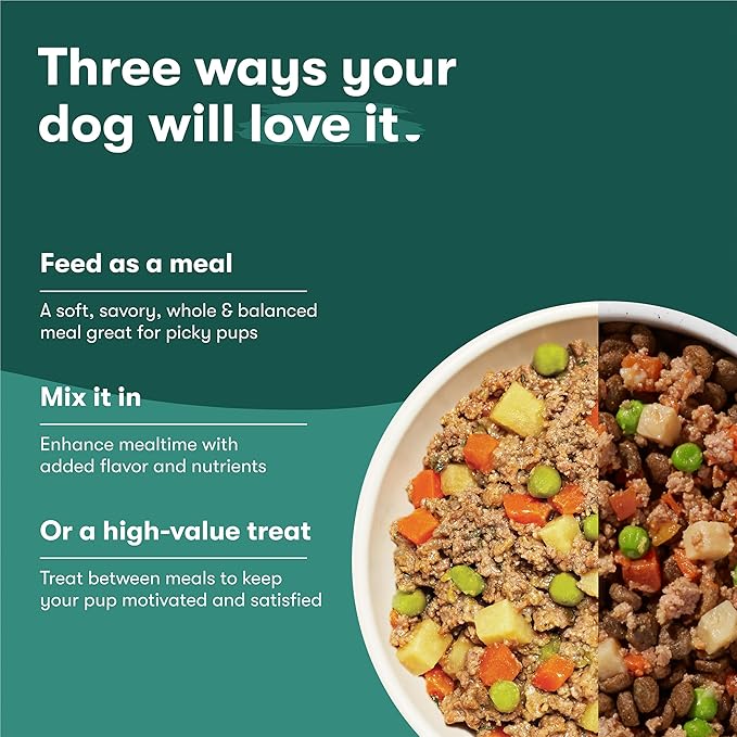 Jinx Beef & Chicken Wet Dog Food Pouches, Meal or Dog Food Topper Mix-in, Made with Real Beef & Chicken, Bone Broth, No Fillers - Puppy, Adult, Senior, 3oz, 8 Pack