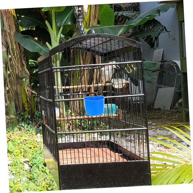 TOYANDONA 4pcs Thickened Coop Cup Feeder Small Bird Cage Food Bowl Stackable Rabbit Waterers for Cages Pet Watering Bowls Hanging Design