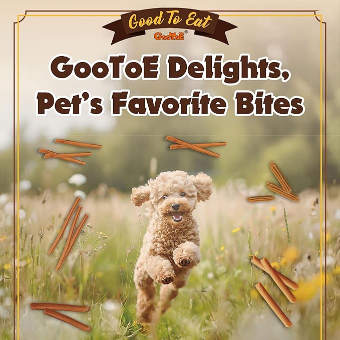 Gootoe Dog Treats, Chicken Jerky for Dogs - Premium Dog Training Treats; High-Protein, Gluten-Free, Hypoallergenic, Grain-Free, Chicken Sticks with Chicken Liver, 1.5 lb