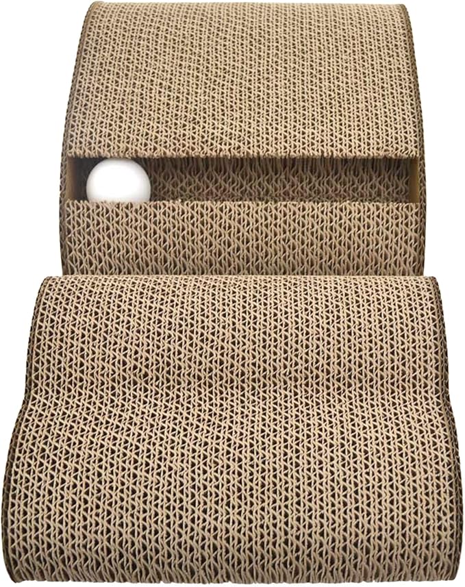 Best Pet Supplies Corrugated Cardboard Cat Scratcher Refill Pads, Lounger, and Fun Interactive Scratching Boards, Claw Safe, Durable, Natural Recycled Materials, Supports Active Play - Whale