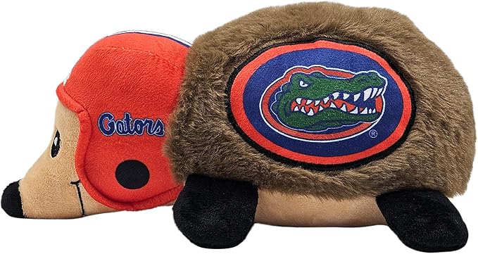NCAA Florida Gators Plush Hedgehog Toy for Dogs & Cats, Cool Soft Pet Toy for Fun and Interactive Play, Dog Chew Toy with Squeaker, Licensed Hot Pet Toy