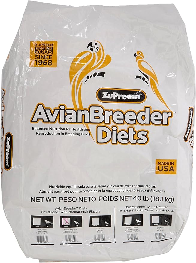 Zupreem 230153 Avian Breeder Fruitblend For Birds, 40-Pound