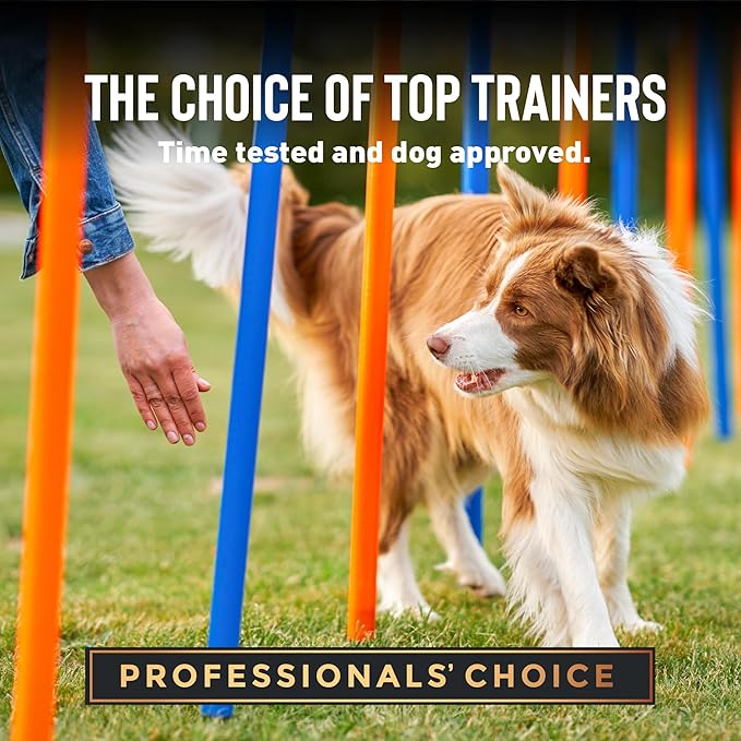 Cloud Star Tricky Trainers Crunchy Dog Training Treats 8 oz Pouch, Cheddar Flavor, Low Calorie Behavior Aid with 450 treats.