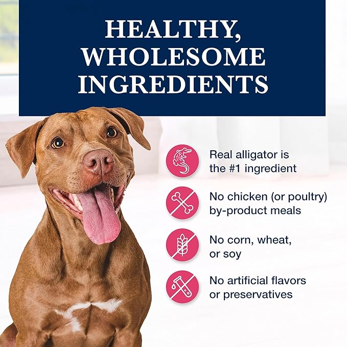 Blue Buffalo Natural Veterinary Diet NP Novel Protein Dry Dog Food, Food Sensitivity Formula, Veterinarian Prescription Required, Alligator, 6-lb. Bag