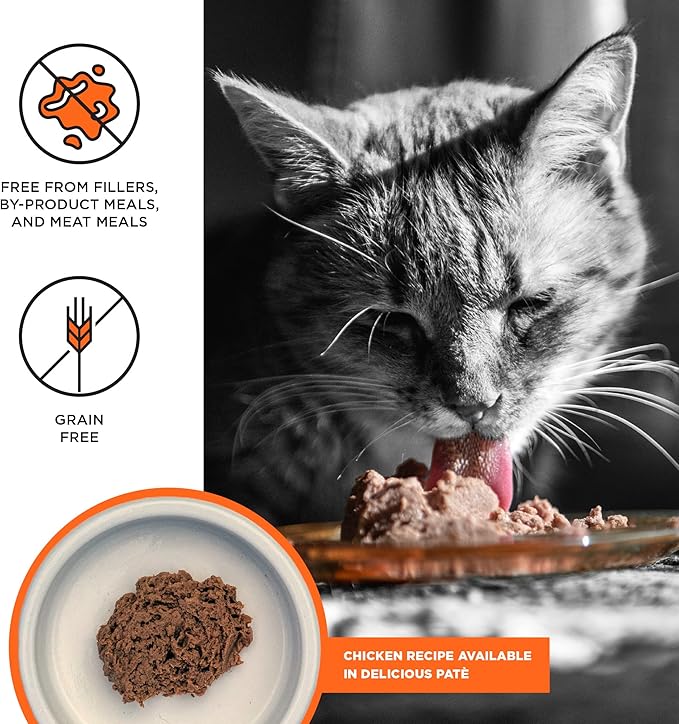 BIXBI Liberty Canned Wet Cat Food - Grain Free, Chicken Pate Recipe, 2.75 Ounce (Pack of 24)