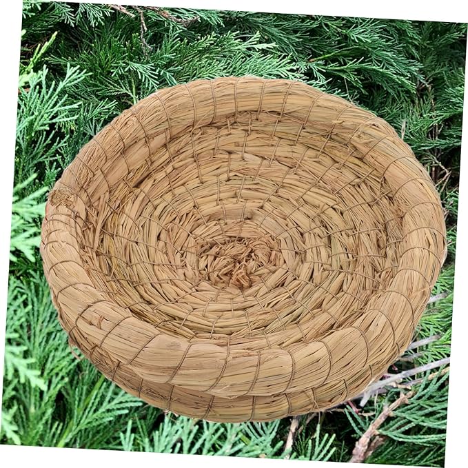 Abaodam 5pcs Rabbit Straw Nest Bed Small Animal Bedding Birdcage Accessories Home Decor