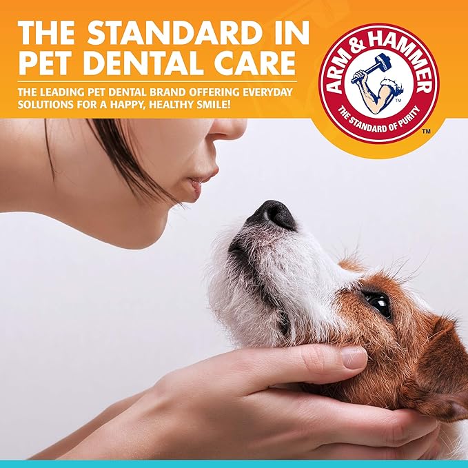 Arm & Hammer for Pets Dental Enzymatic Toothpaste for Dogs | No More Doggie Breath | Dog Toothpaste Safe for All Dogs and Puppies, Advanced Care, Chicken Flavor 2.5 Ounce (Pack of 2)