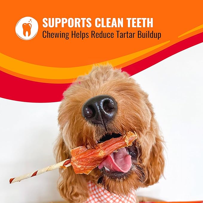 GOOD 'N' FUN Triple Flavor Wraps with Beef Tendon Chews, High-Protein Dog Treat for All Adult Dogs, Made with Real Beef Hide, Chicken & Beef Tendon, 8 Count