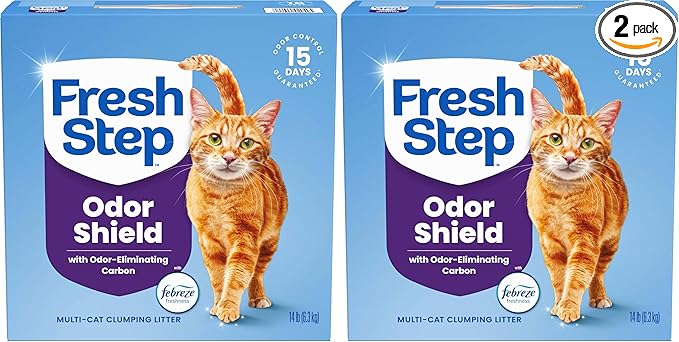 Fresh Step Clumping Cat Litter, Multi-Cat Odor Control, 14 lbs (Pack of 2)
