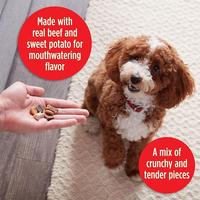 Milk-Bone Trail Mix Dog Treats, Real Beef & Sweet Potato Flavor, 20 Ounces