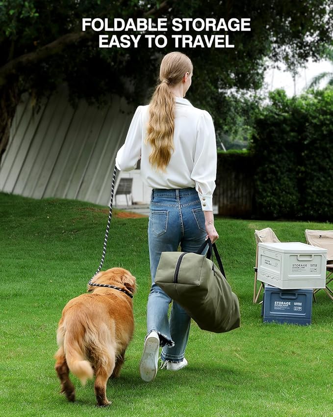 30 x 21 x 21 Inch Collapsible Soft Dog Crate for Dogs Up to 50 lbs, Portable Travel Pet Kennel with 4 Zip Doors, Foldable Indoor Outdoor Crate with Mat, Carry Bag, Green