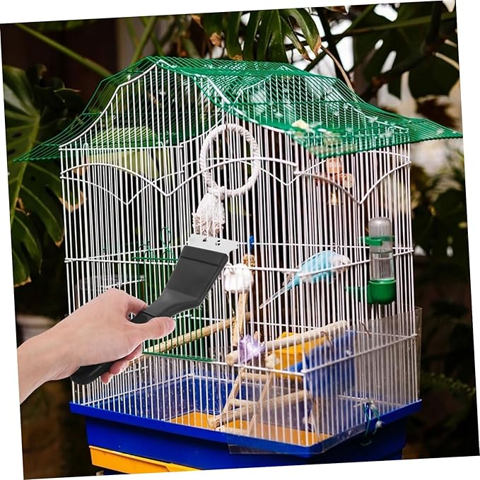 Sosoport Parrot Poop Cleaner Brush Pet Cage Cleaning Tool Birdcage Cleaning Accessory Bird Droppings Scraper