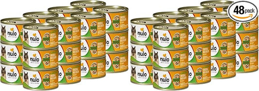 Nulo Chicken & Duck Grain-Free Shredded Wet Canned Cat Food,3 Ounce,(Pack of 48)