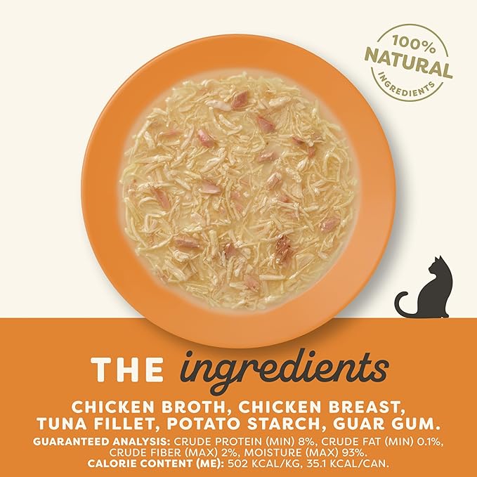 Applaws Natural Wet Cat Food in Gravy, Made with Limited and Natural Ingredients, No Artificial Additives, High Protein, Chicken & Tuna in Gravy (24 x 2.47oz Cans)