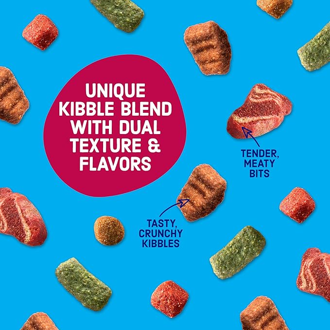 Kibbles 'n Bits Bistro Dry Dog Food, Oven Roasted Beef, Spring Vegetable & Apple Flavors for Adult Dogs, 3.5 lb. Bag, 4 Count