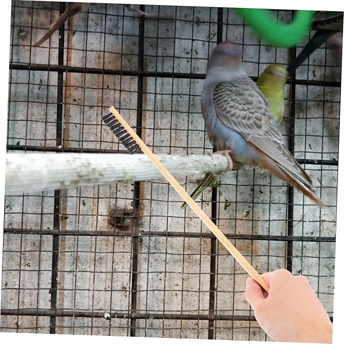 balacoo 2pcs Multi-Purpose Bird Cage Cleaning Tools Brush Shovel Set for Parrot Bird Guinea Cages Garden Cleaning Shovel