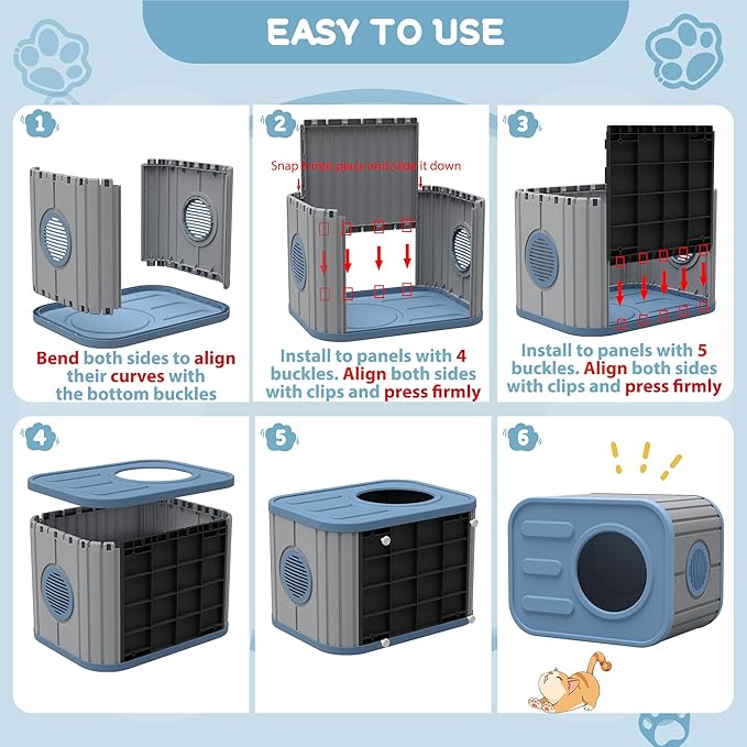 Feral Outdoor Cat House Weatherproof, Insualted Cat Houses for Outdoor Indoor Cats with Camera-Shaped Design, Sturdy Resin Outside Shelter for Cats
