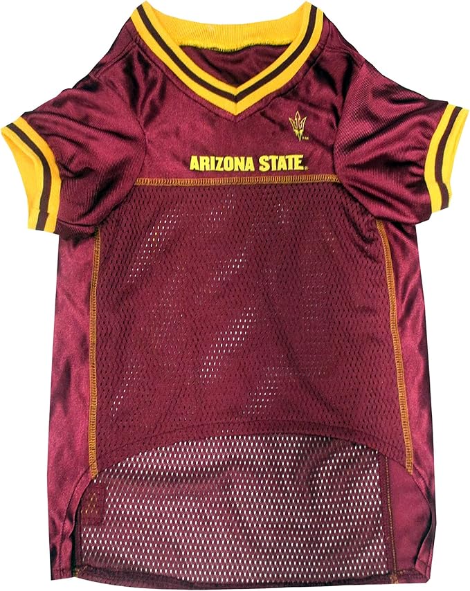 Pets First NCAA College Arizona State Sun Devils Mesh Jersey for DOGS & CATS, Small.Licensed Dog Jersey with your Favorite Football/Basketball College Team