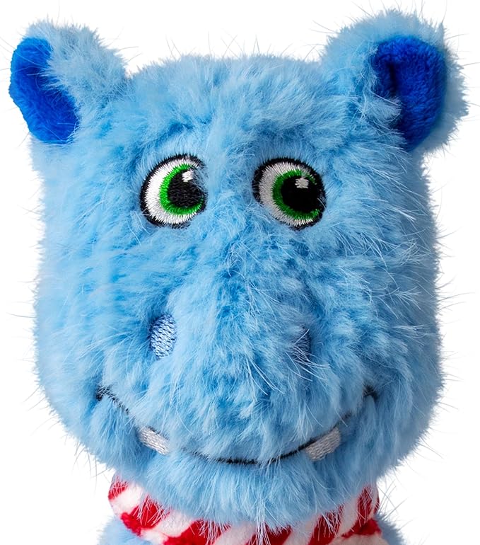 KONG Holiday Knots Belly Hippo Dog Toy – Durable Internal Rope Ball, Soft Plush, Squeaker Head, Heavyweight for Thrashing & Light Chewing – Festive Seasonal Plush Toy for Play & Snuggles