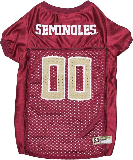 Pets First NCAA College Florida State Seminoles Mesh Jersey for DOGS & CATS, Medium. Licensed Dog Jersey with your Favorite Football/Basketball College Team