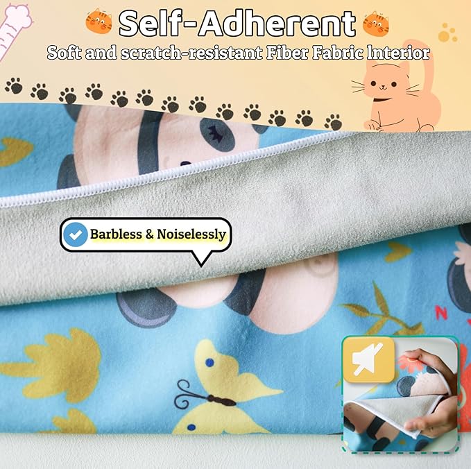 21.7" Cat Wrap for Grooming-Premium Cat Grooming Wrap Cat Restraint for Nail Clipping, Self-Adherent Soft Cat Blanket to Wrap Cat Anti-Scratch Anti-Escape Grooming Bag (Blue, L(Within 9lbs))