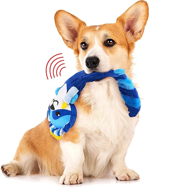 Hanukkah Themed Squeaky Plush Toys for Dogs Quality Fabrics Animal Toy Squeaks and Gets Pets Excited (Raccoon with Menorah)