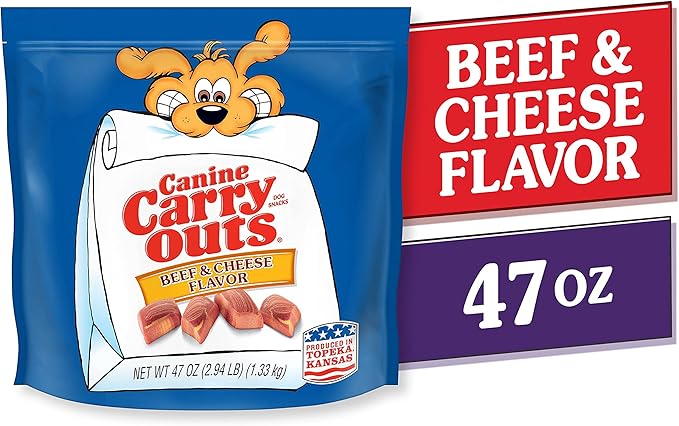 Canine Carry Outs Dog Treats, Beef & Cheese Flavor, 47 Ounce (Pack of 2)