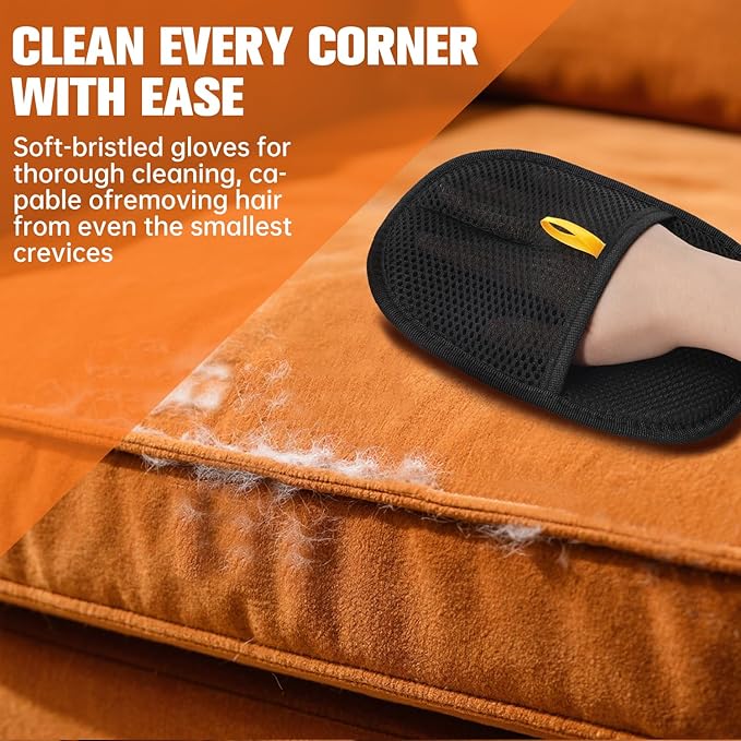 Pet Grooming Glove for Dogs and Cats, Pet Hair Remover Glove Deshedding Brush Mitt, Gentle Massage Grooming Tool, Easy to Clean, Works on Long and Short Hair Pets for Shedding Fur Removal