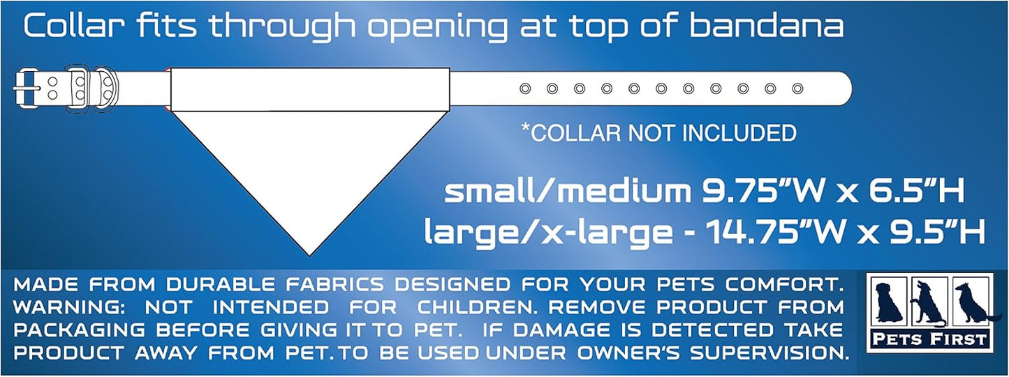 Pets First Collegiate Pet Accessories, Reversible Bandana, Virginia Cavaliers, Small/Medium