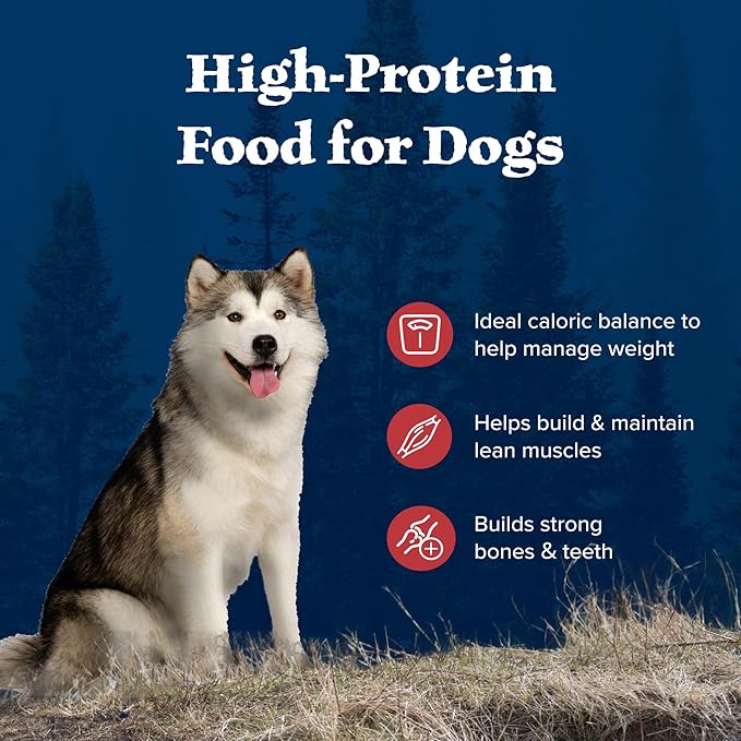 Blue Buffalo Wilderness High-Protein Rocky Mountain Recipe Healthy Weight Dry Food for Adult Dogs, Red Meat, 28-lb. Bag