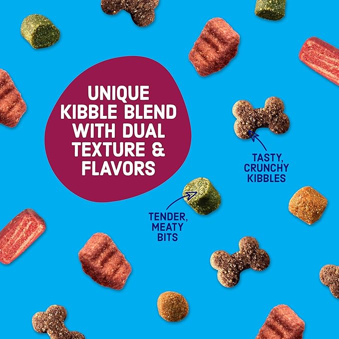 Kibbles 'n Bits Dry Dog Food, Savory Bacon & Steak Flavor for Adult Dogs, 3.5 lb. Bag