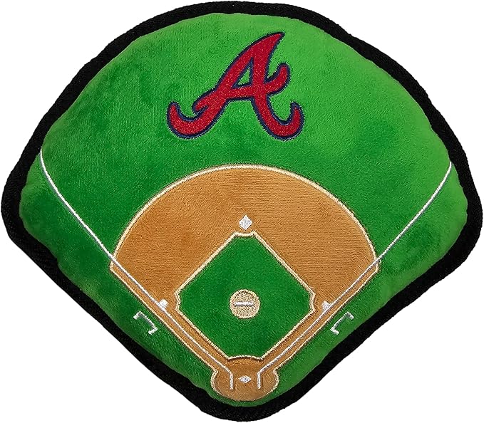 Pets First MLB Atlanta Braves Baseball Field Tough Toy for Dogs, Best MLB Dog Toy with Team Logo