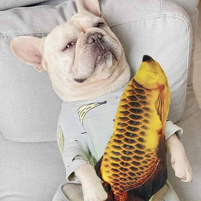 VAIZIQ Realistic Flopping Fish Dog Chew Toy - Electric Moving Interactive Pet Toy for Small Medium Dogs, Chew Rocking Toy for Indoor Outdoor Exercise
