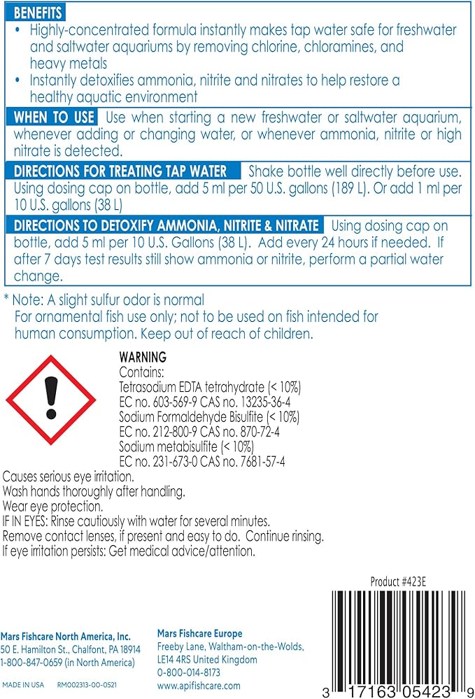 API AQUA ESSENTIAL Water Conditioner 16 ounce bottle