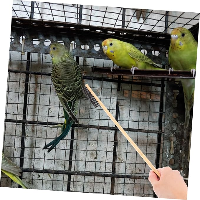 2pcs Bird Cage Cleaning Brush Set Durable Tools for Pet Bird Small Animal Cage Cleaning Includes Shovel Brush for Easy Droppings Removal