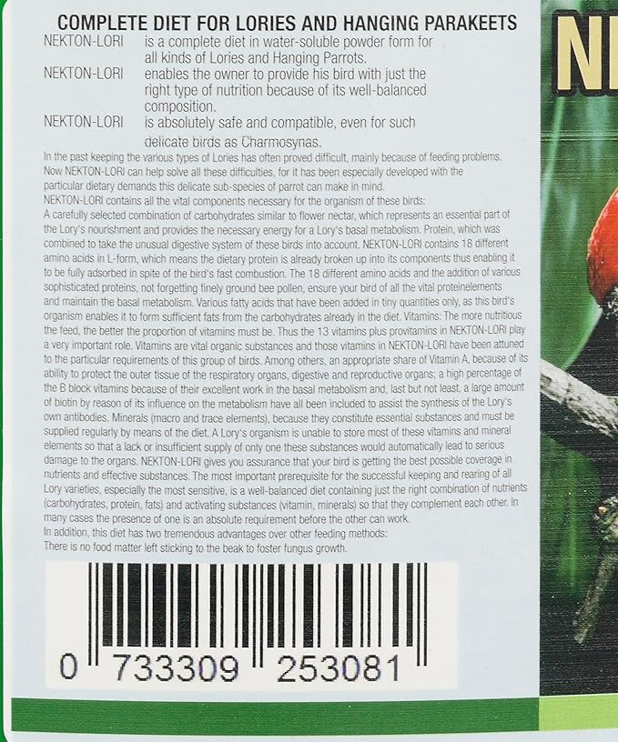 Nekton Lori Complete Lory Bird Diet, 3000gm