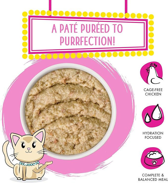 Weruva Wet Cat Food, Meal of Fortune Chicken with Chicken Liver Pate, 2.8oz Slide N Serve Pouch, Pack of 12